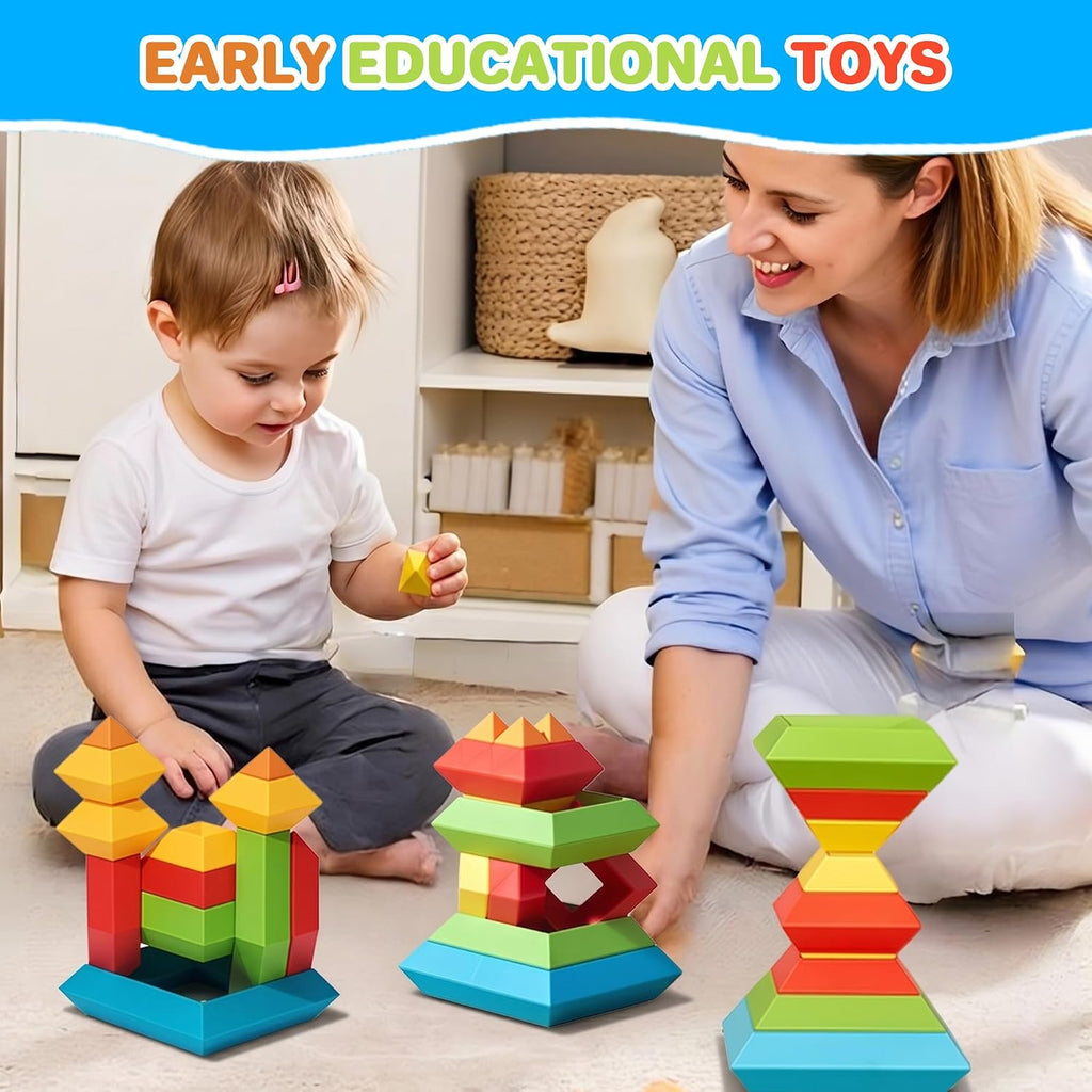 64 piezas de bloques de construcción para niños pequeños, juguetes