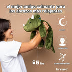 Brease Animal de peluche con peso, dinosaurio verde de 25 pulgadas, 5 libras, felpa pesada