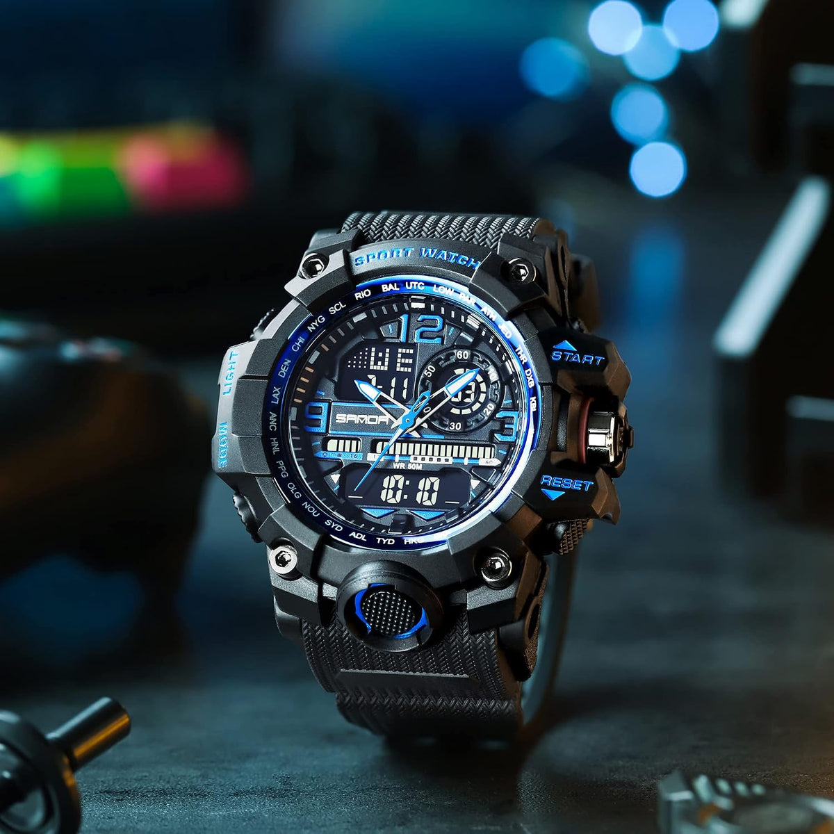 Relojes para Hombre Deportivos al Aire Libre, Resistente al Agua, Militar, Fecha, Multifunción, Tácticas, Pantalla LED, Alarma, Cronómetro para Hombre 3133