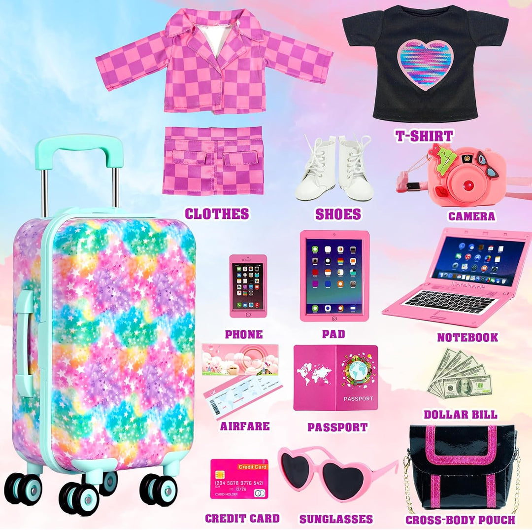 Ropa de muñeca americana de 18 pulgadas, accesorios de ropa para ni...