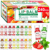 DMSKY Paquete de 240 bálsamos labiales, bálsamo labial natural a gr...