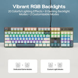 MechLands Aula S500 Teclado para juegos con cable, teclado mecánico...