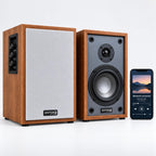 Dayton Audio Par de bocinas de estante Classic B40A con Bluetooth (Madera, 4 pulgadas)