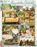 CUTEBEE Kit de casa en miniatura para adultos, rincón de libro de casa de