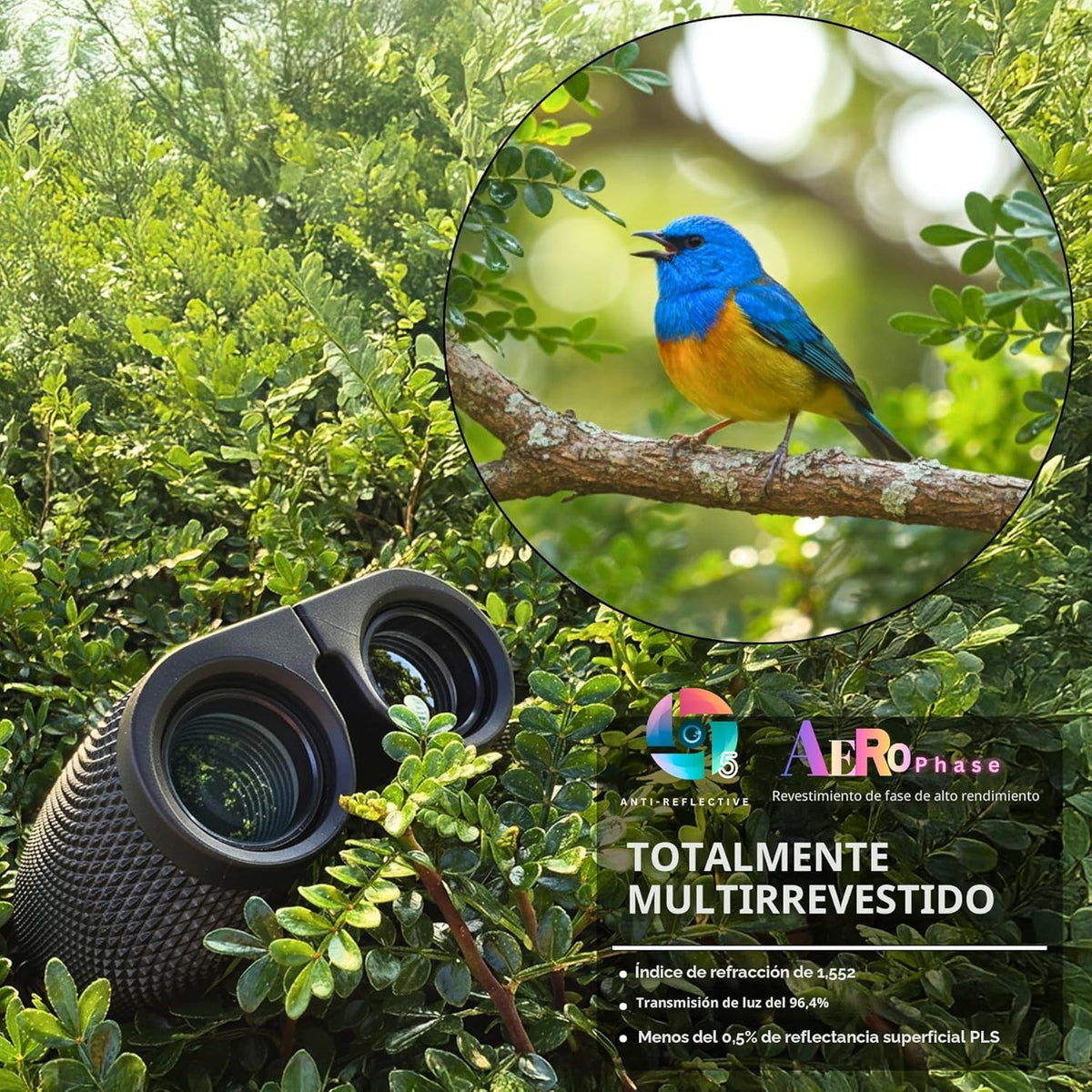 Hontry Binoculares para adultos y niños, prismáticos compactos