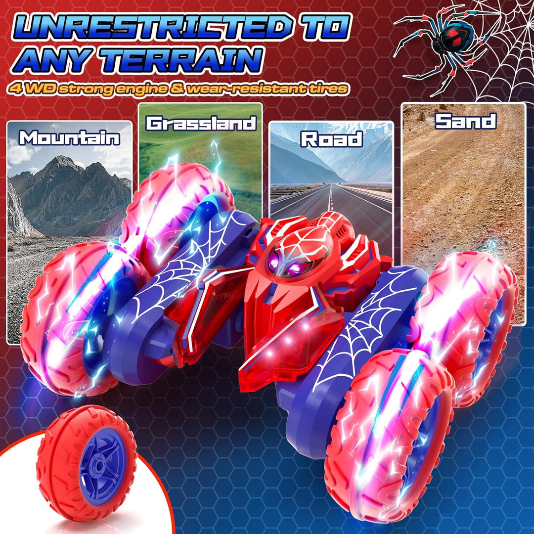 Spider - Autos de control remoto para niños de 4 a 7 360°