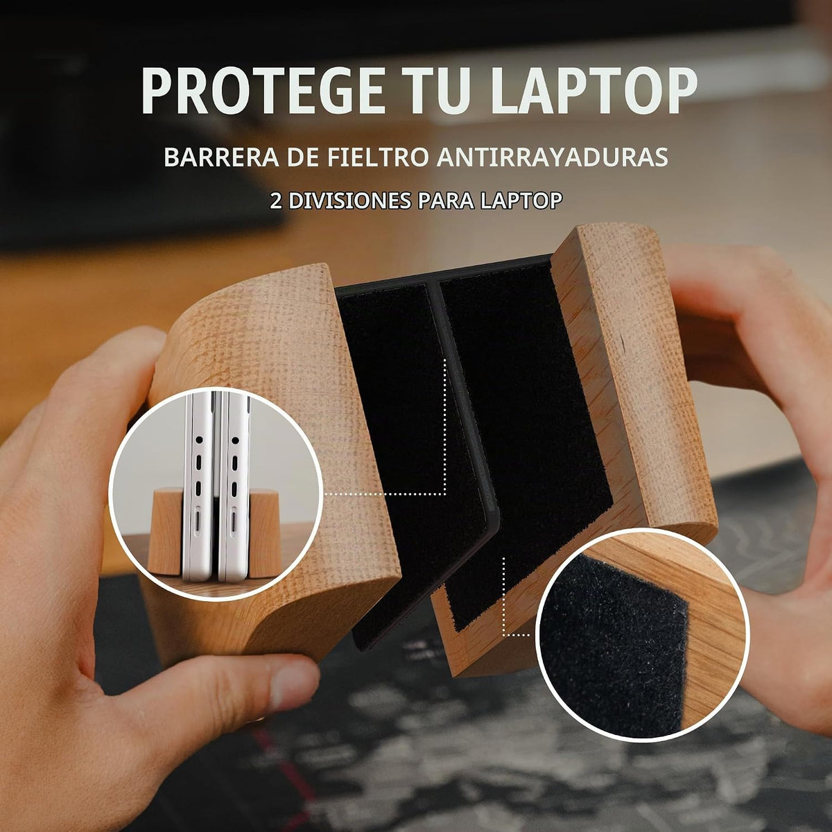 COREMINDED Soporte vertical doble ajustable para computadora portát...