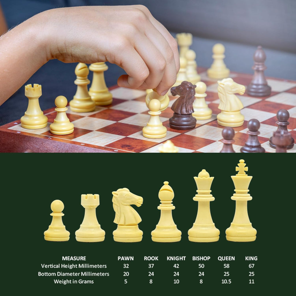 Juego de ajedrez de viaje magnético para niños y adultos. Juego de mesa de ajedrez portátil de 12 x 12 pulgadas para principiantes y jugadores avanzados. Juegos de ajedrez para adultos con 2 reinas adicionales y 2 bolsas de almacenamiento para piezas de