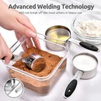 U-Taste Juego de cucharas de tazas medidoras, acero inoxidable 18/8, 12