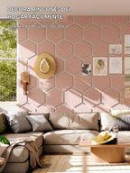 Paquete de 12 azulejos hexagonales de fieltro para tablón de