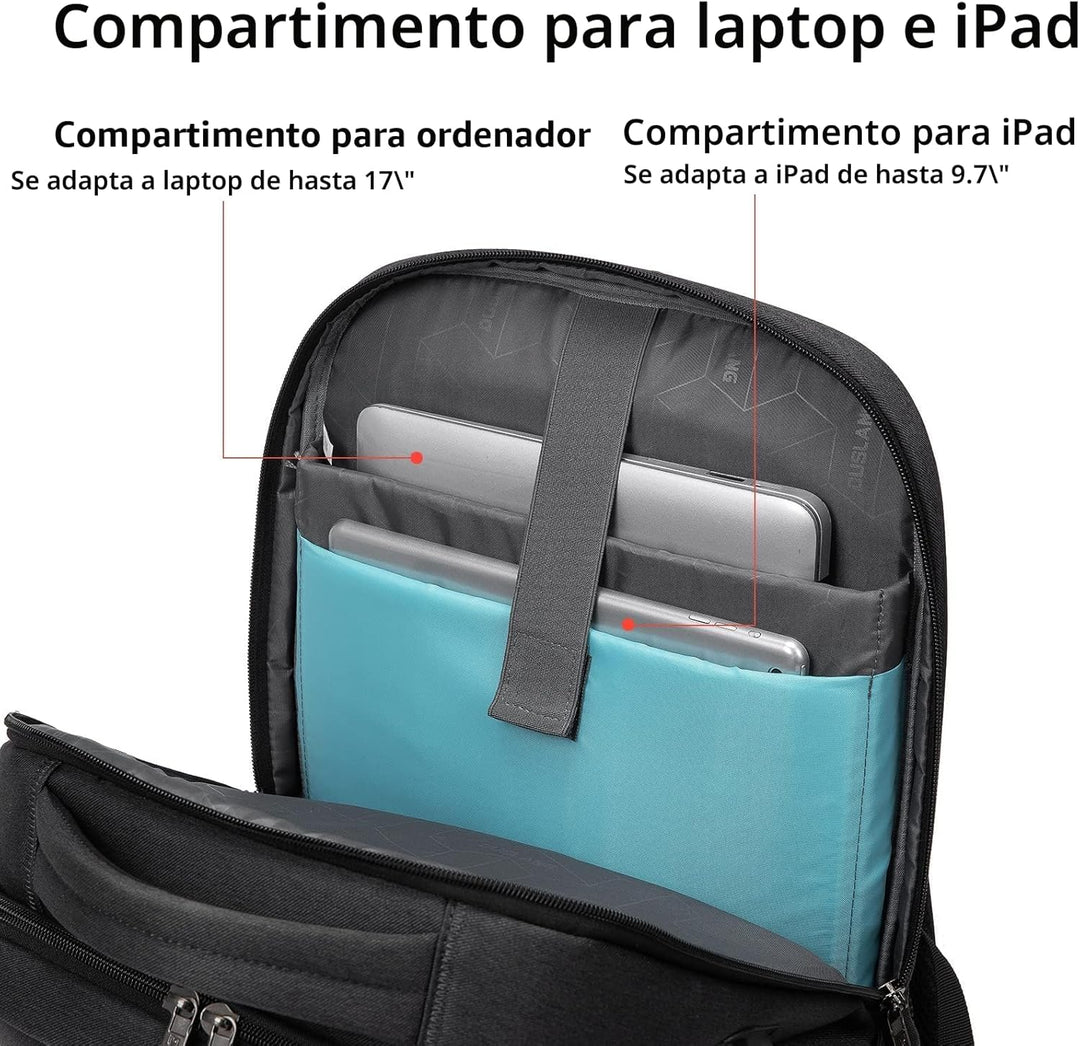 DUSLANG Mochila para laptop de 17 pulgadas para viajes, resistente...