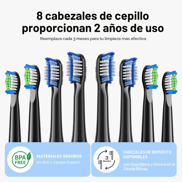 Cepillo de dientes eléctrico Bitvae aceptado por la ADA, cepillo de...