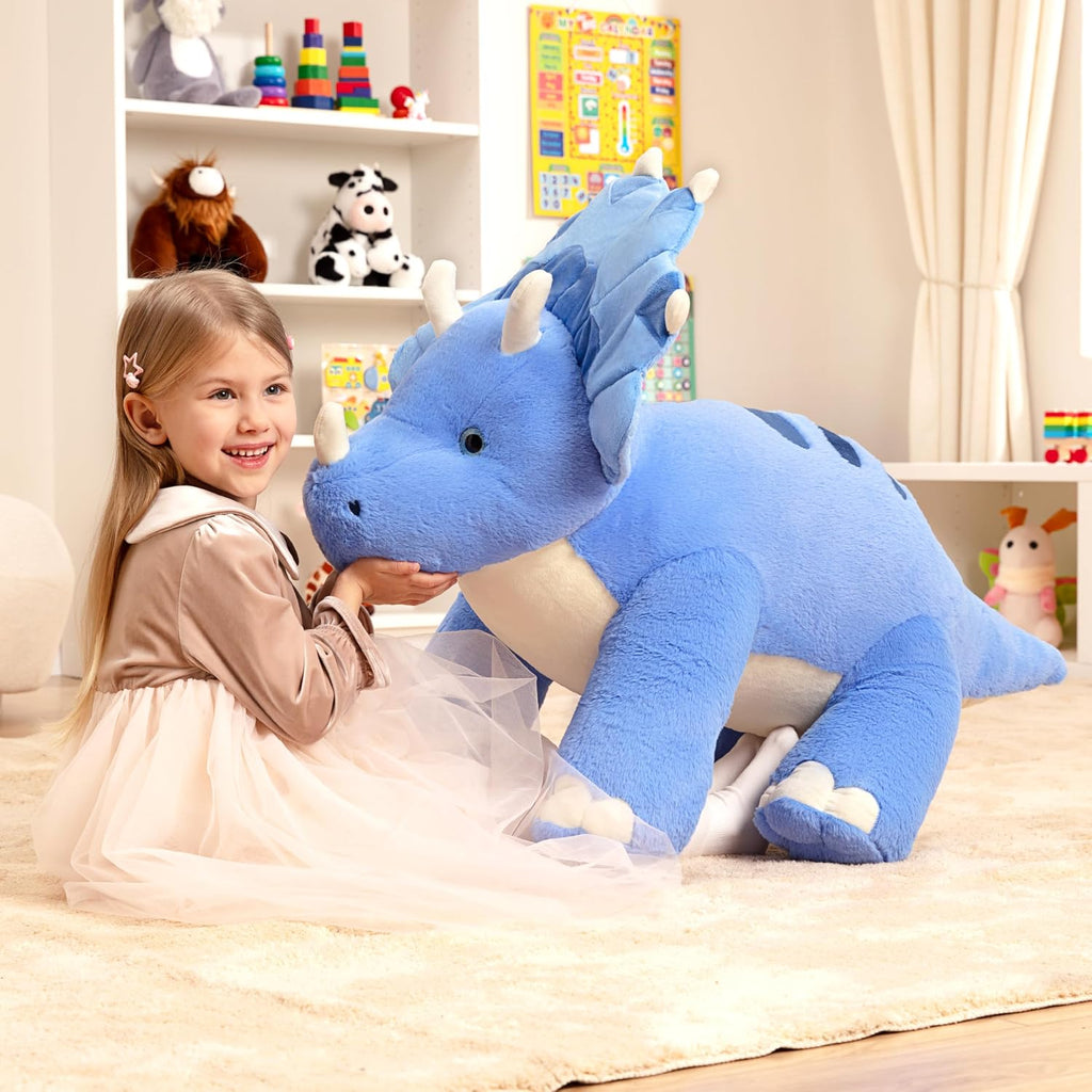 IKASA Dinosaurio Triceratops gigante de 30 pulgadas, juguete de peluche sin