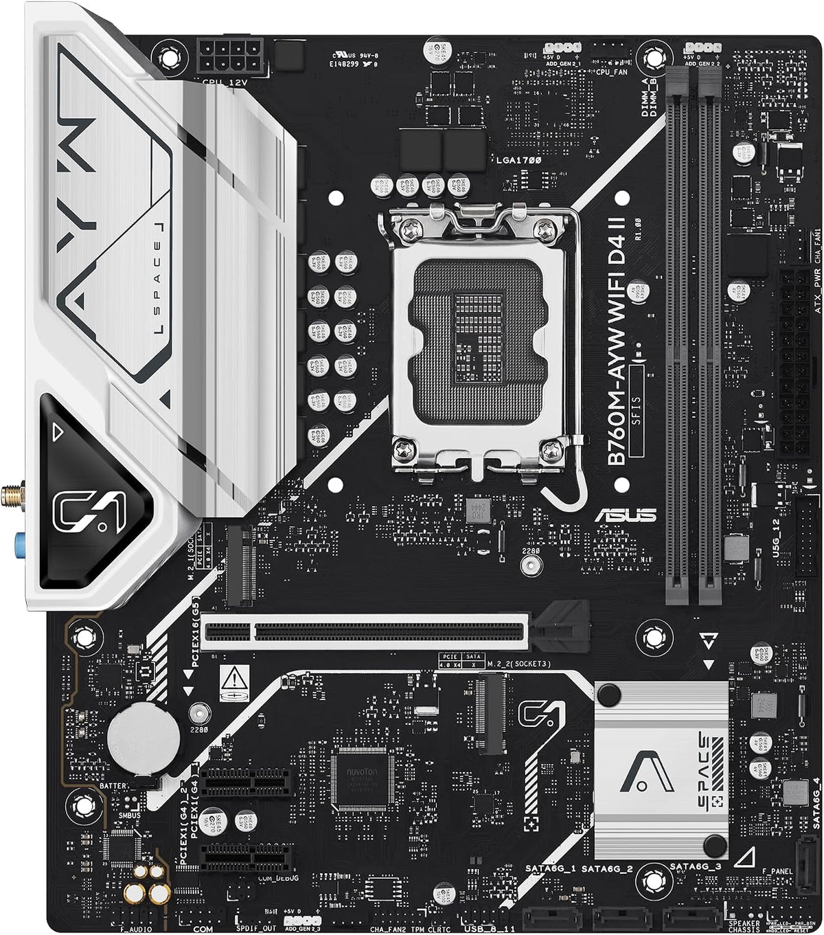 ASUS B760M-AYW WiFi D4 II Intel® B760 (LGA 1700) microATX mATX plac...