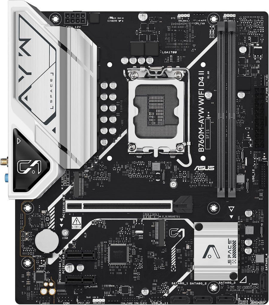 ASUS B760M-AYW WiFi D4 II Intel® B760 (LGA 1700) microATX mATX plac...
