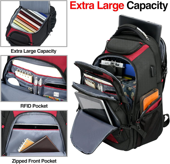 KROSER Mochila de viaje para laptop, 17,3 pulg., Moderno