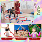 Halloscume 6 Piezas Aro de Ejercicio Desmontable Anillos de Fitness Ajustables Juguete de Plástico Aro de Fitness Juguetes de Patio Círculos de Colores para Juegos de Adolescentes Gimnasia Agilidad