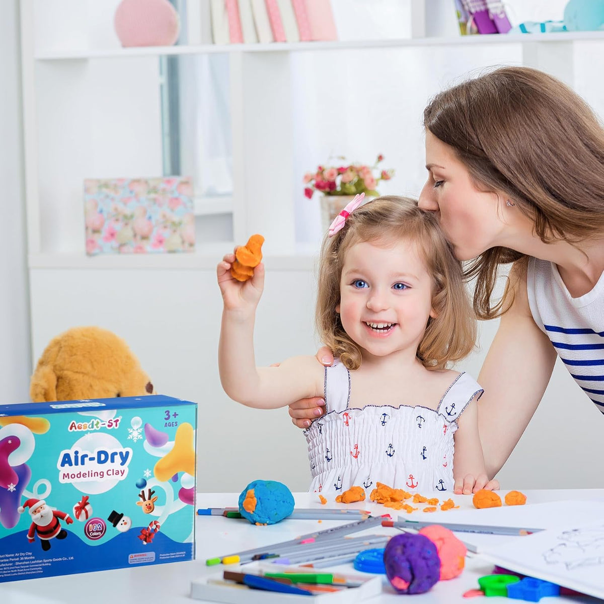 Air Dry Clay 102 Colors, Modeling Clay para Kids, DIY Magic Clay