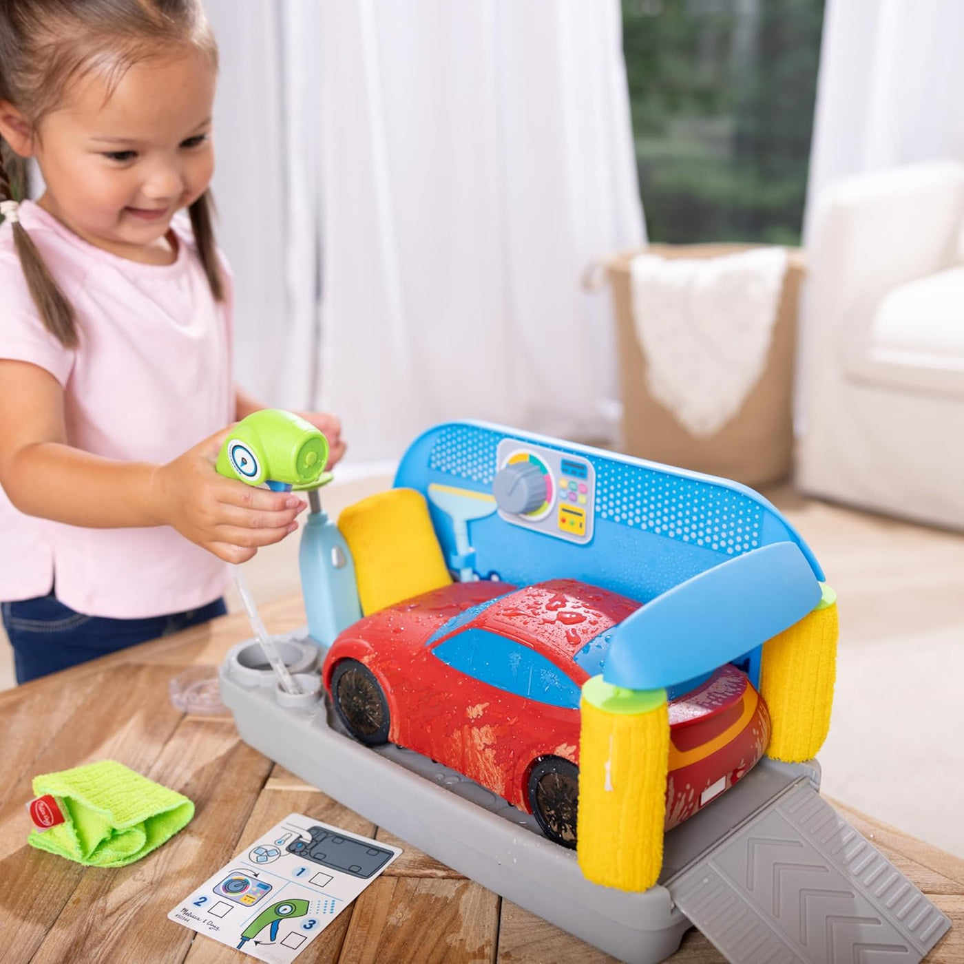 Melissa Doug Spray Shine Car Wash - Juego de juguete de