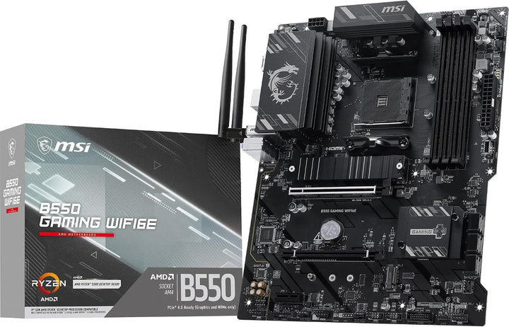 MSI B550 Gaming WIFI6E Motherboard, ATX - Compatible con AMD Ryzen...
