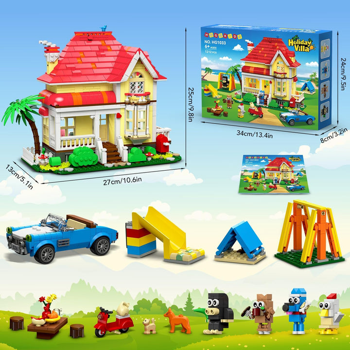 HOGOKIDS Juego de construcción de casa para niñas con