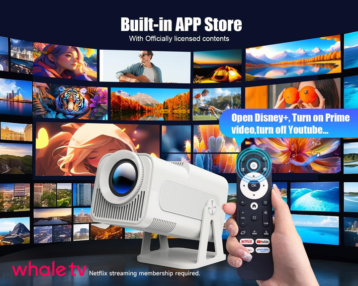 [Licencia de Netflix] Magcubic Mini proyector con WiFi y Bluetooth,...