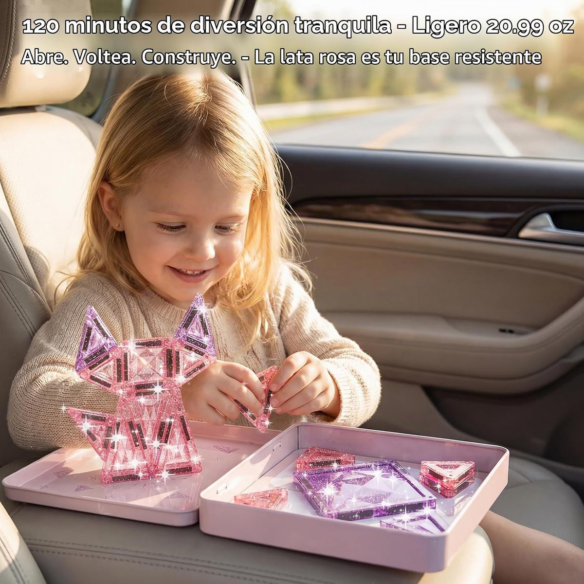 burgkidz Azulejos magnéticos con purpurina brillante: regalo de castillo