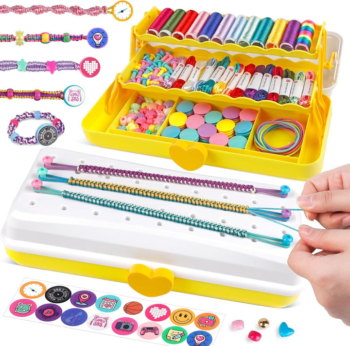 Kit de fabricación de pulseras de la amistad con caja de almacenami...