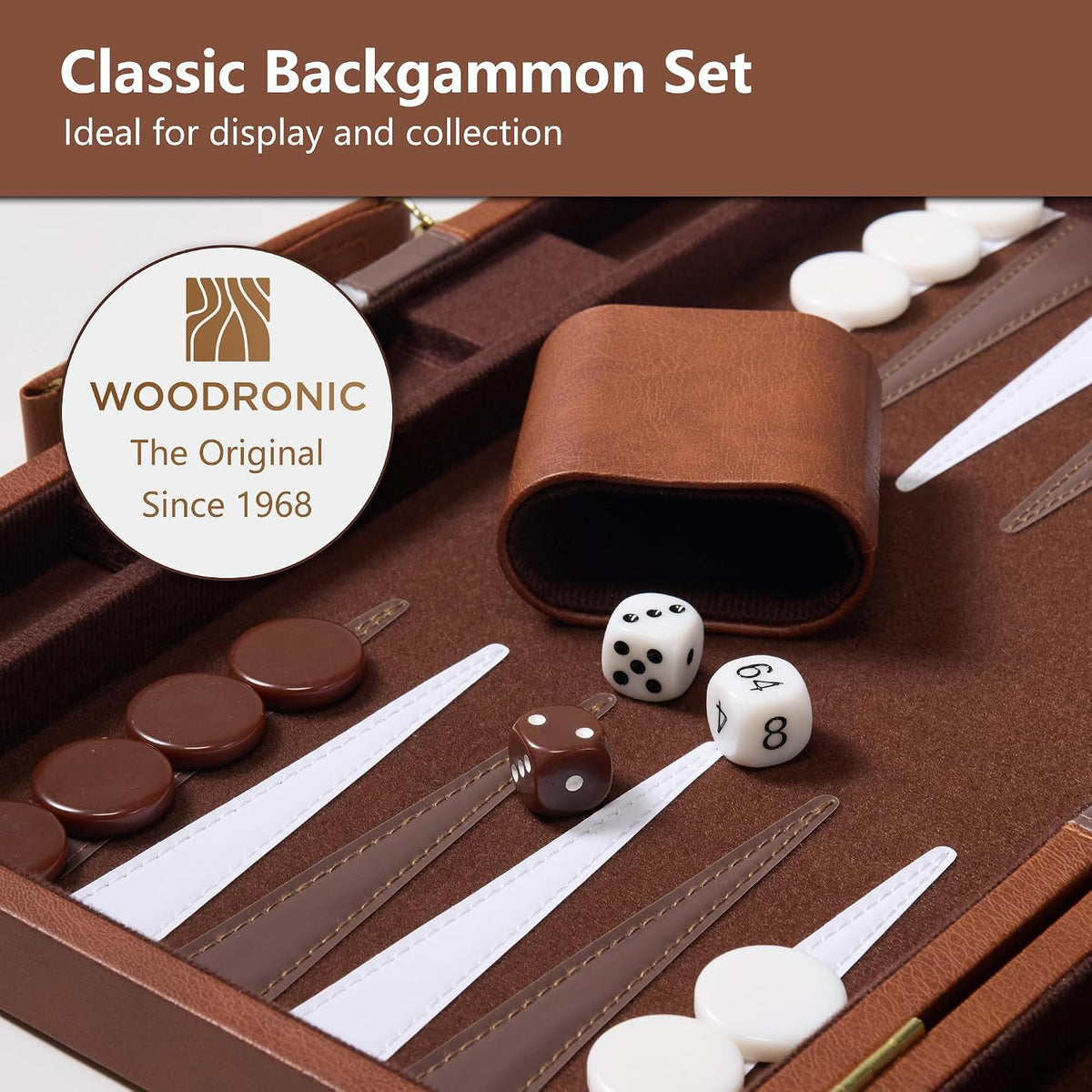 Backgammon Sets - Juegos de mesa clásicos de 11 pulgadas para 2 jugadores adultos, juego de estrategia de backgammon de viaje pequeño con funda de piel sintética de alta calidad, juego de