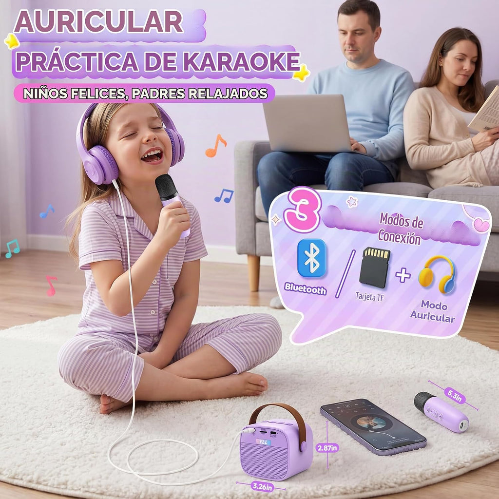 YLL Máquina de karaoke para niños, regalos de cumpleaños para niñas de 4 a