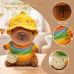 TITQWOP Peluche Capybara marrón de 10.2 pulgadas con 9 prendas
