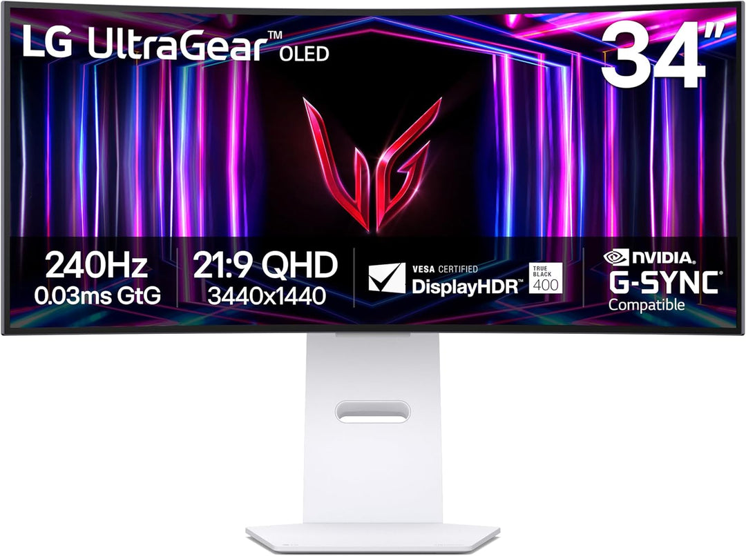 LG 34GS95QE Monitor de juegos Ultragear OLED curvo de 34 pulgadas W...