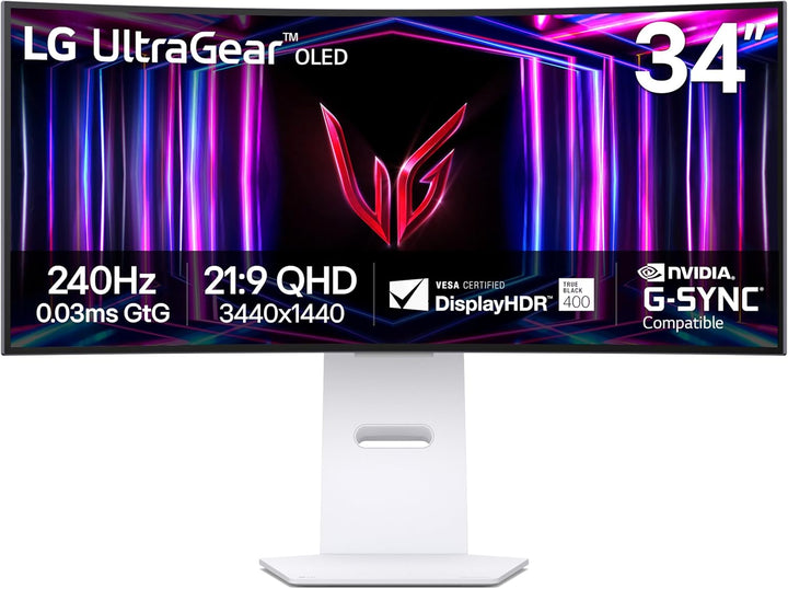 LG 34GS95QE Monitor de juegos Ultragear OLED curvo de 34 pulgadas W...
