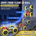 Coche de escalada de pared con control remoto, transición de piso