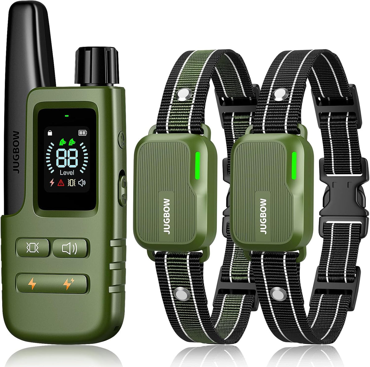 Collar de choque para 2 perros con control remoto, rango de 4200 pies, se