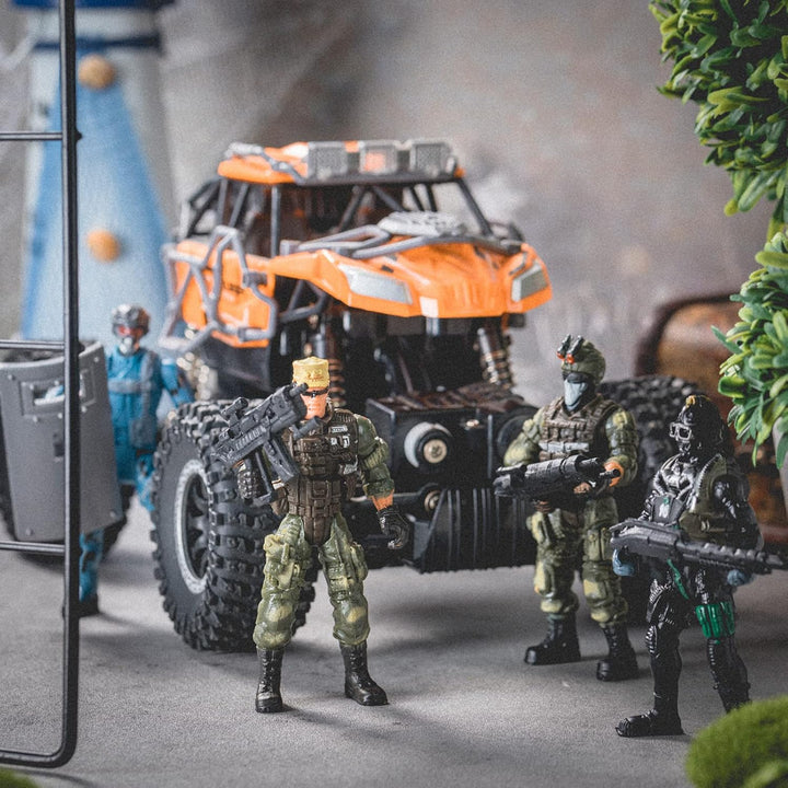 Tuanse Juego de 26 figuras de acción militares y de equipo SWAT con...