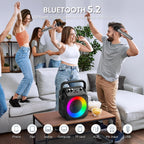 Máquina de karaoke, 3 micrófonos inalámbricos, altavoz Bluetooth con