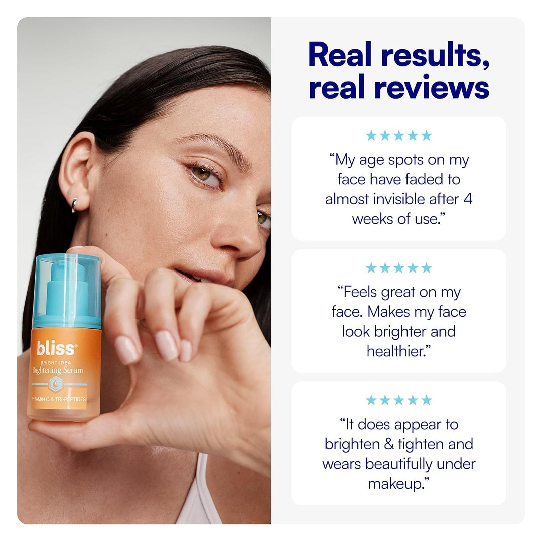 Bliss Bright Idea - Suero facial de Vitamina C &amp; Tri-péptido, p...