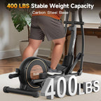 Niceday Máquina elíptica de ejercicios, máquina elíptica para el hogar, entrenador elíptico magnético con zancada de 15.5 a 19 pulgadas, 16 niveles de resistencia, capacidad de carga de 400 libras