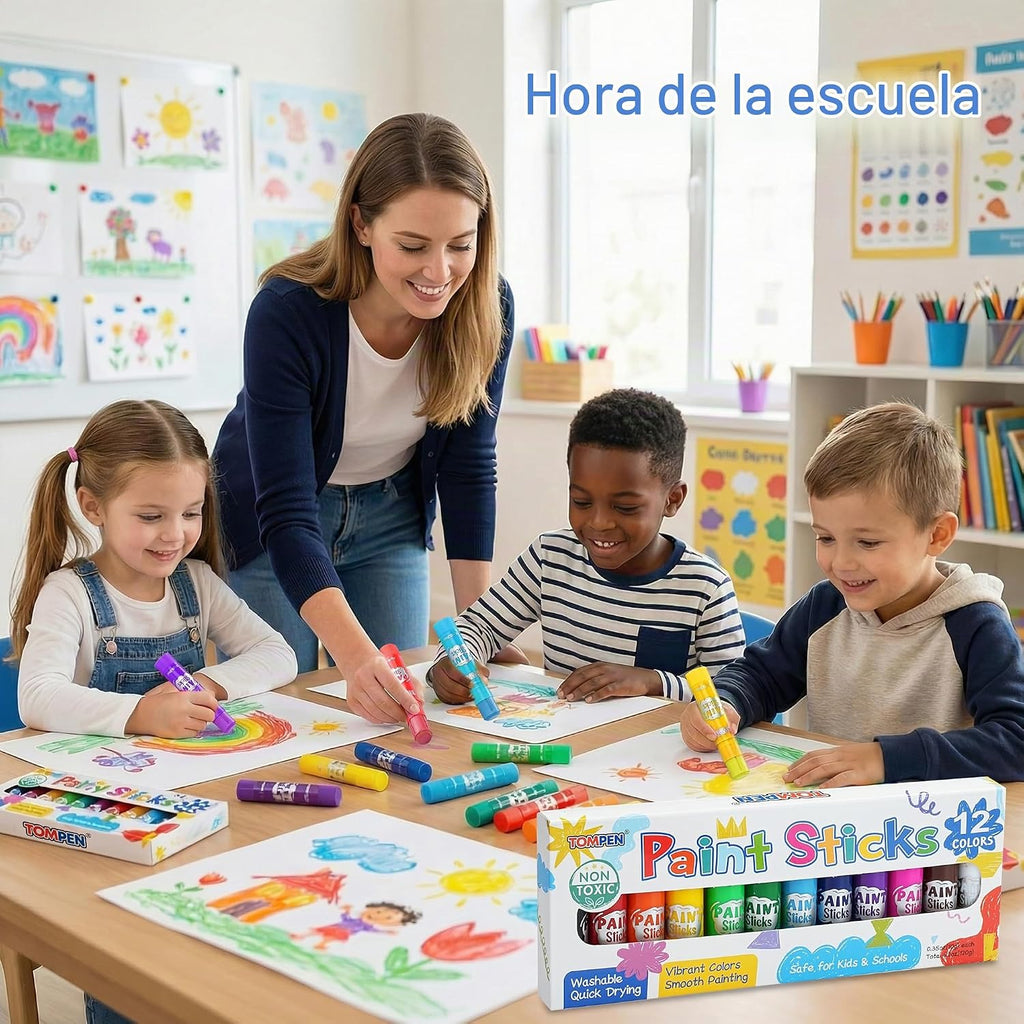 Varillas de pintura al temple para niños y artistas, paquete de 144
