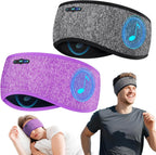 Diadema Bluetooth 6.0 para dormir de lado (gris y morado)