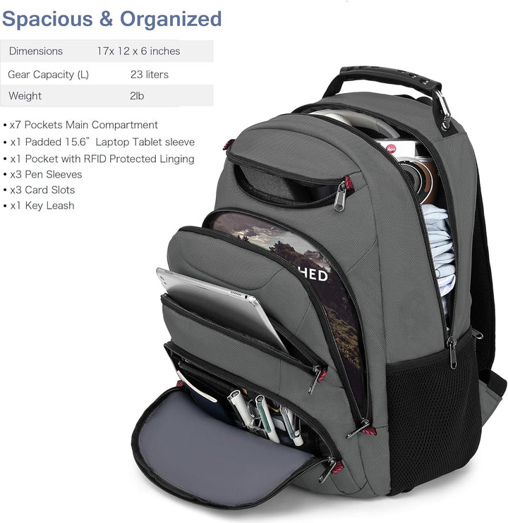 Boavan Mochila para laptop para hombre, bolsa para laptop de 15.6 p...