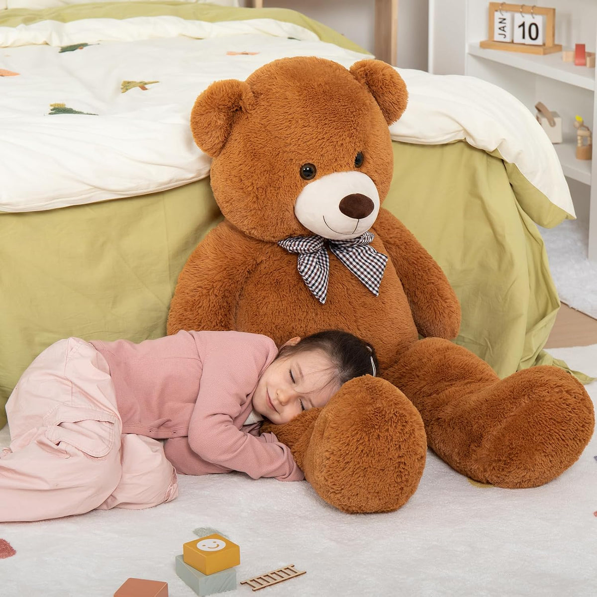 MaoGoLan Giant Brown Teddy Bear 4 Feet,Adorable y Cuddly Big Bear Stuffed Animal 47", Classic Teddy Bear Plush Gift Decoration para Baby Shower,Party,Birthday,Valentines Day