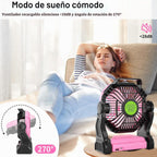 TDLOL Ventilador Portátil Recargable Esenciales para Acampar, Venti...