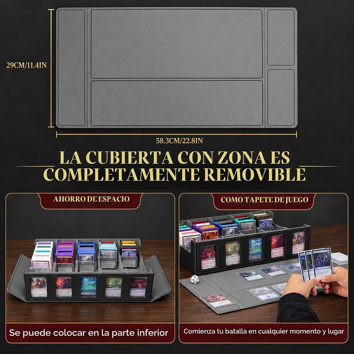 Kabinka Caja de Almacenamiento para Cartas Coleccionables de 5 Filas 3900+ con Exhibidor para Commander