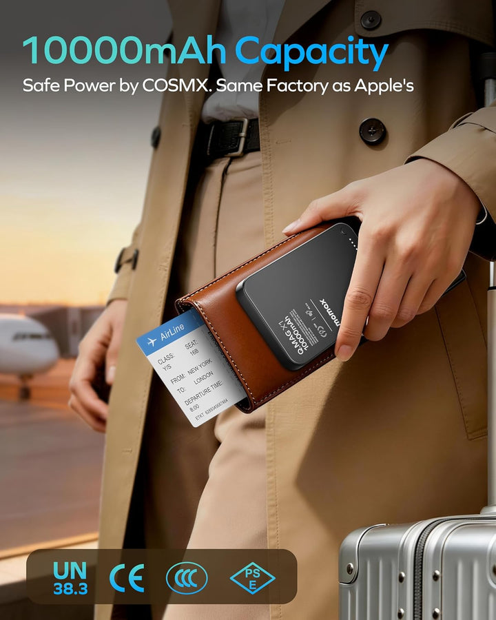 MOMAX Q.MAG Cargador Portátil Inalámbrico 10000mAh, Power Bank Delg...