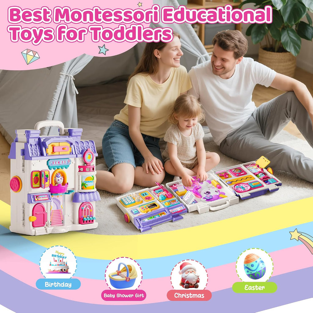 Busy Board - Tabla Montessori para más de 6 meses, juguete para
