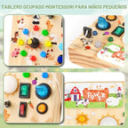 Joyreal Tablero de madera para niños pequeños - Juguetes Montessori para