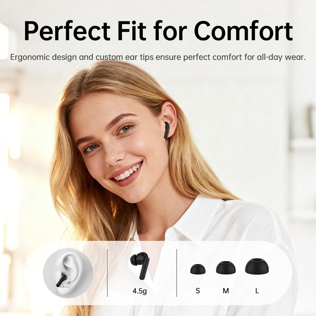 Auriculares inalámbricos híbridos adaptativos con cancelación activ...
