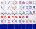 Juego de 160 azulejos de Mahjong americanos solamente, azulejos patrióticos de acrílico de 4 capas de Estados Unidos – Diseño patentado I+D hecho a medida para viajes de juego en casa (sin